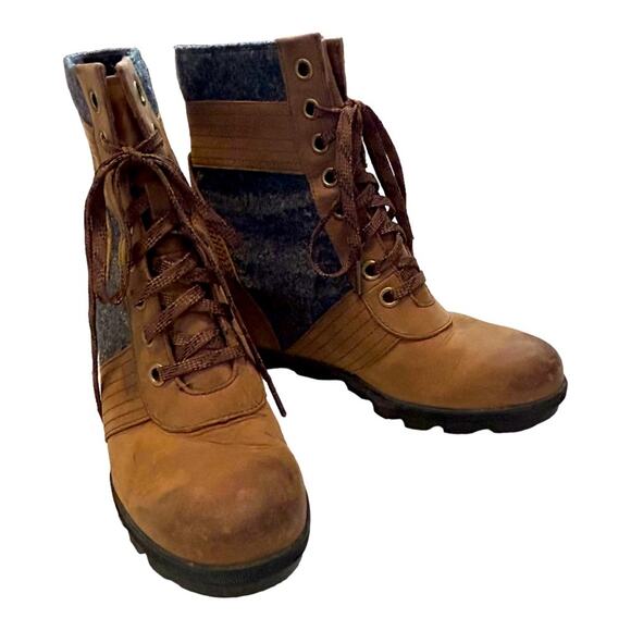 Sorel Lexie Wedge Boots Tobacco Brown Winter Waterproof Size 11 - Picture 10 of 12